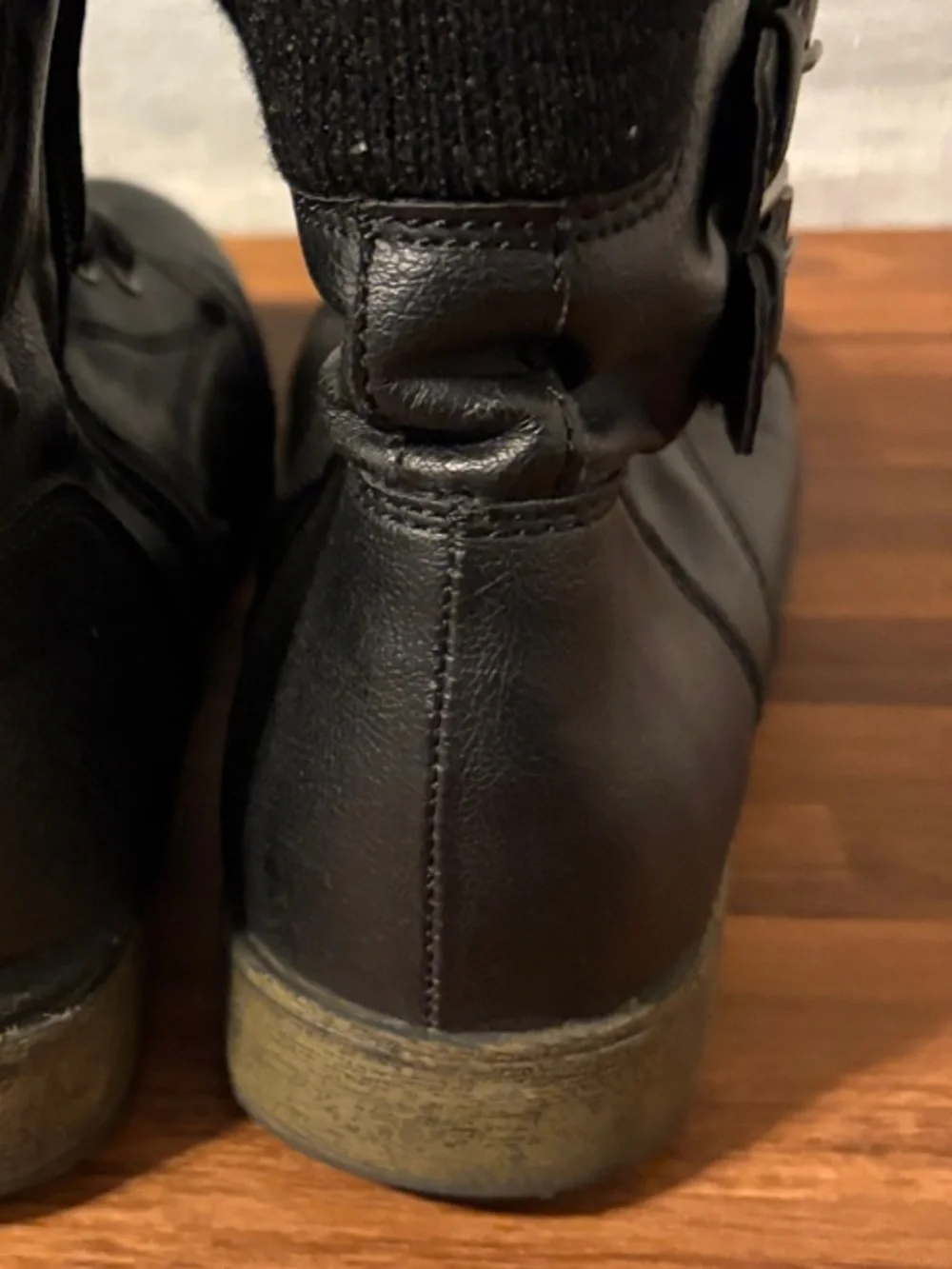 Men's Black Lace-Up Combat Boots